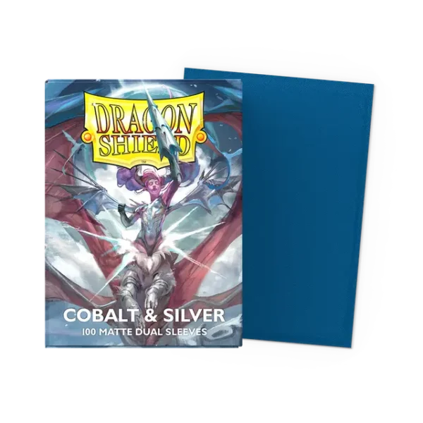 Protège-Cartes Dragon Shield - Matte Dual Cobalt & Silver (x100)