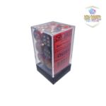 Chessex: Gemini Black-Red/gold 16mm d6 Dice Block (12 dice)