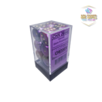 Chessex: Gemini Black-Purple/gold 16mm d6 Dice Block (12 dice)